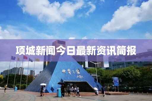 項城新聞今日最新資訊簡報