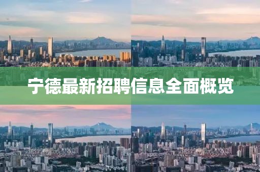 寧德最新招聘信息全面概覽