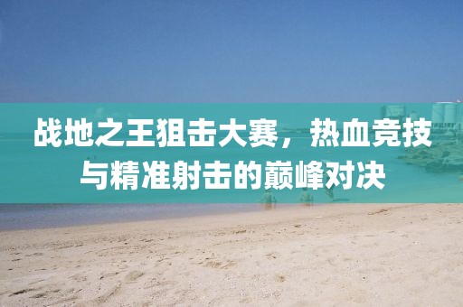 戰(zhàn)地之王狙擊大賽，熱血競(jìng)技與精準(zhǔn)射擊的巔峰對(duì)決