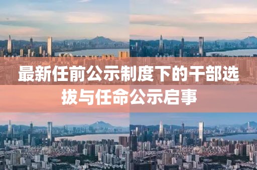 最新任前公示制度下的干部選拔與任命公示啟事