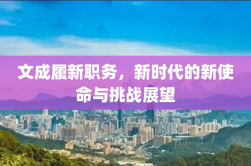文成履新職務(wù)，新時(shí)代的新使命與挑戰(zhàn)展望