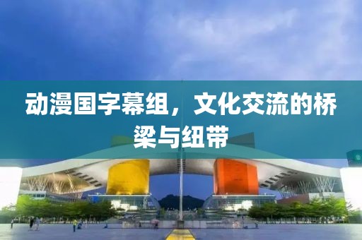動(dòng)漫國(guó)字幕組，文化交流的橋梁與紐帶