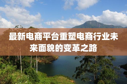 最新電商平臺重塑電商行業(yè)未來面貌的變革之路