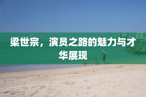 梁世宗，演員之路的魅力與才華展現(xiàn)