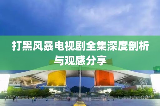 打黑風(fēng)暴電視劇全集深度剖析與觀感分享