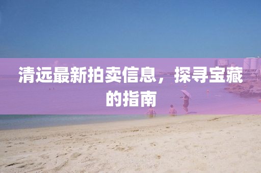 清遠(yuǎn)最新拍賣信息，探尋寶藏的指南