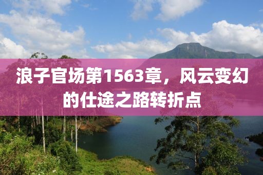 浪子官場(chǎng)第1563章，風(fēng)云變幻的仕途之路轉(zhuǎn)折點(diǎn)