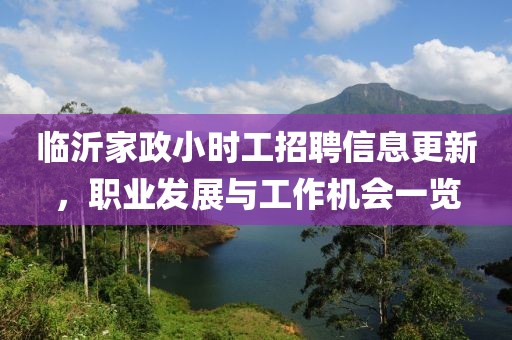 臨沂家政小時工招聘信息更新，職業(yè)發(fā)展與工作機(jī)會一覽