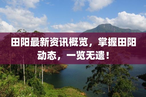 田陽(yáng)最新資訊概覽，掌握田陽(yáng)動(dòng)態(tài)，一覽無(wú)遺！