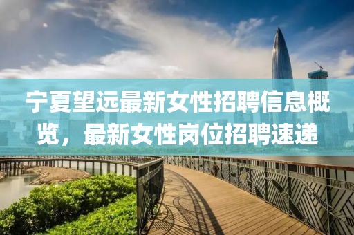 寧夏望遠(yuǎn)最新女性招聘信息概覽，最新女性崗位招聘速遞