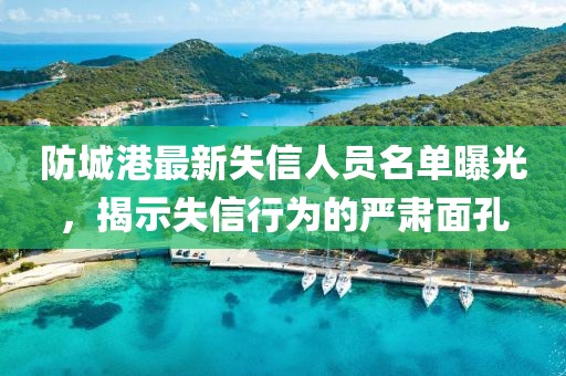 防城港最新失信人員名單曝光，揭示失信行為的嚴肅面孔