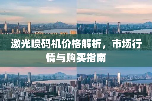 激光噴碼機價格解析，市場行情與購買指南