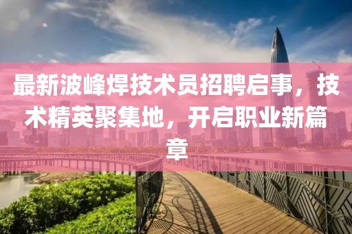 最新波峰焊技術(shù)員招聘啟事，技術(shù)精英聚集地，開啟職業(yè)新篇章