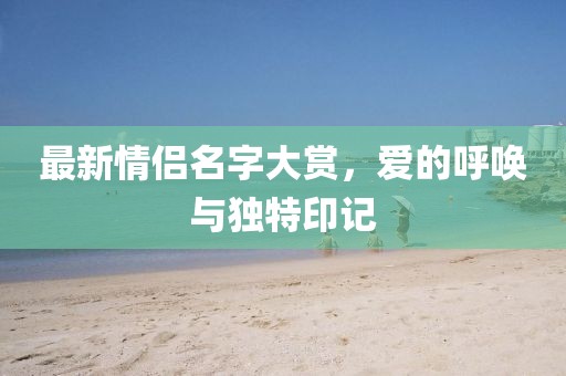 最新情侶名字大賞，愛(ài)的呼喚與獨(dú)特印記