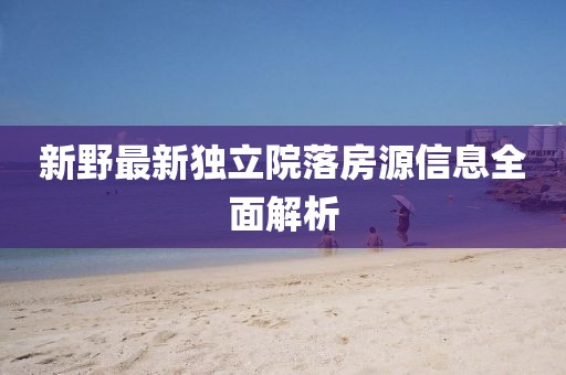 新野最新獨(dú)立院落房源信息全面解析
