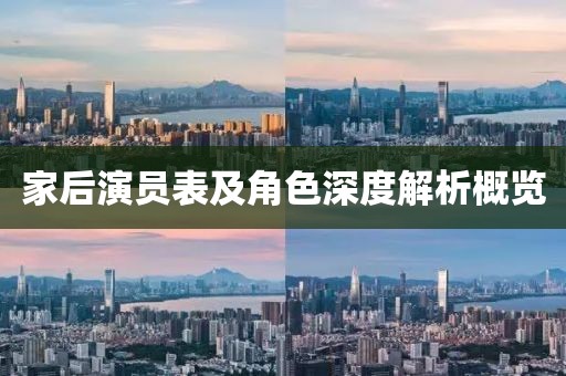 家后演員表及角色深度解析概覽