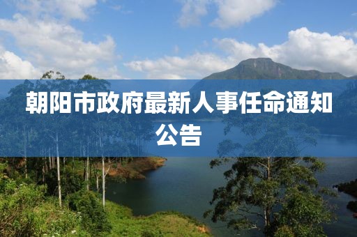 朝陽市政府最新人事任命通知公告