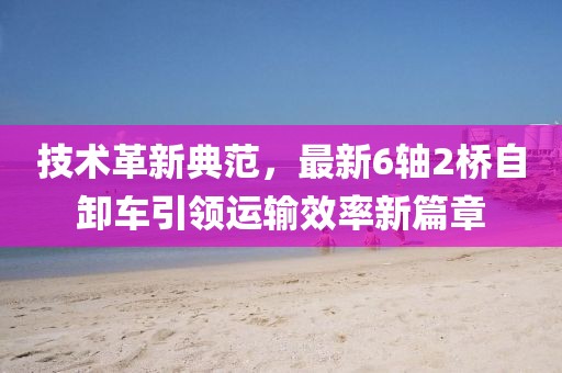 技術(shù)革新典范，最新6軸2橋自卸車引領(lǐng)運輸效率新篇章