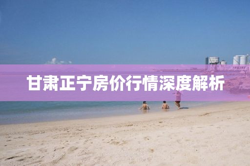 甘肅正寧房價(jià)行情深度解析