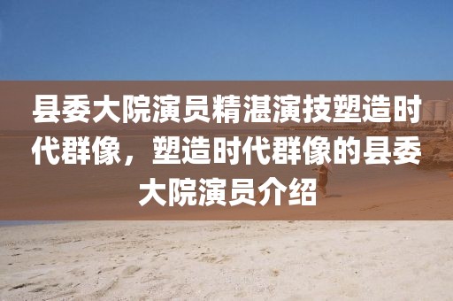 縣委大院演員精湛演技塑造時(shí)代群像，塑造時(shí)代群像的縣委大院演員介紹