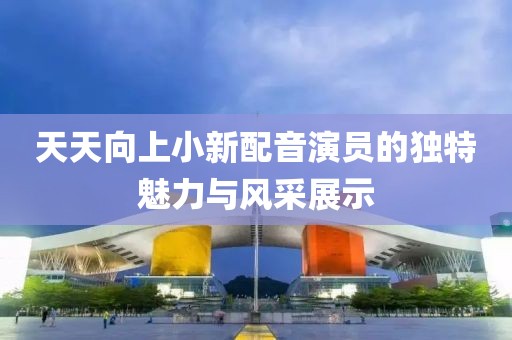 天天向上小新配音演員的獨(dú)特魅力與風(fēng)采展示