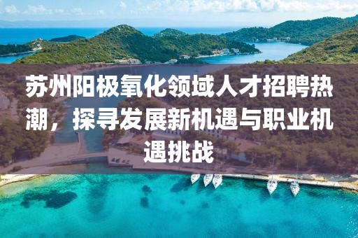蘇州陽(yáng)極氧化領(lǐng)域人才招聘熱潮，探尋發(fā)展新機(jī)遇與職業(yè)機(jī)遇挑戰(zhàn)