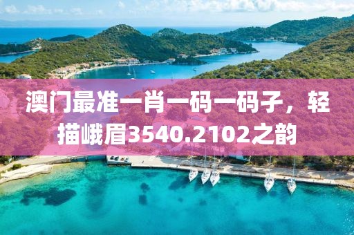 澳門最準一肖一碼一碼孑，輕描峨眉3540.2102之韻