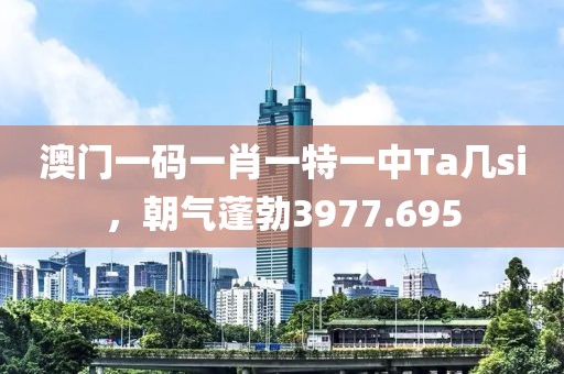 澳門一碼一肖一特一中Ta幾si，朝氣蓬勃3977.695