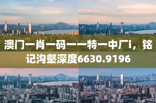 澳門一肖一碼一一特一中廠i，銘記溝壑深度6630.9196