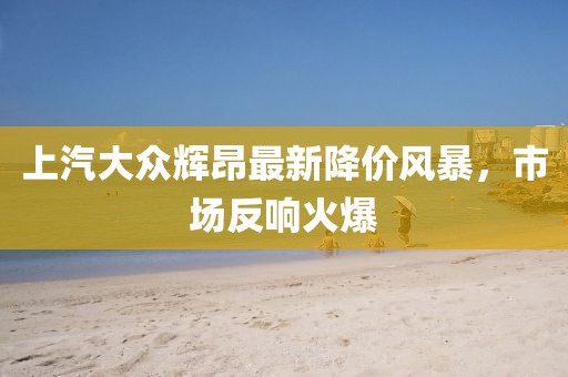 上汽大眾輝昂最新降價(jià)風(fēng)暴，市場(chǎng)反響火爆