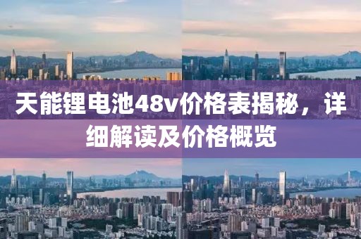 天能鋰電池48v價(jià)格表揭秘，詳細(xì)解讀及價(jià)格概覽