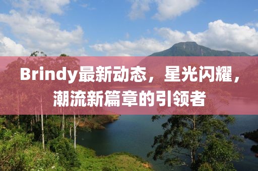Brindy最新動(dòng)態(tài)，星光閃耀，潮流新篇章的引領(lǐng)者
