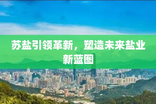 蘇鹽引領(lǐng)革新，塑造未來鹽業(yè)新藍(lán)圖