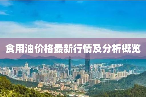 食用油價格最新行情及分析概覽